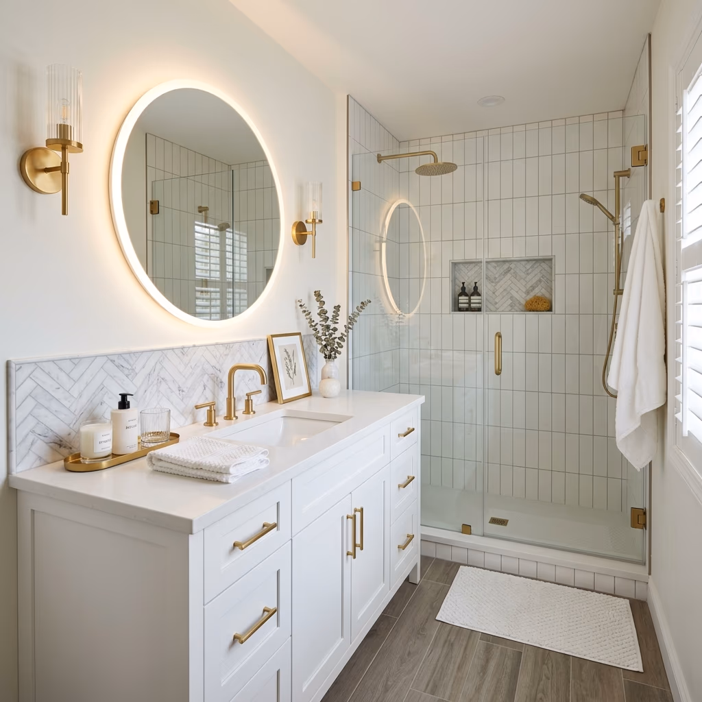Guest Bath Tub-to-Shower Conversion - After Remodel
