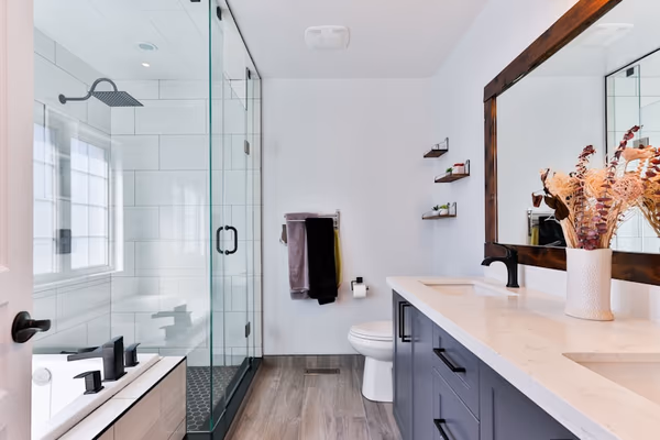 Tub to shower conversion with open walk-in design in Chandler AZ
